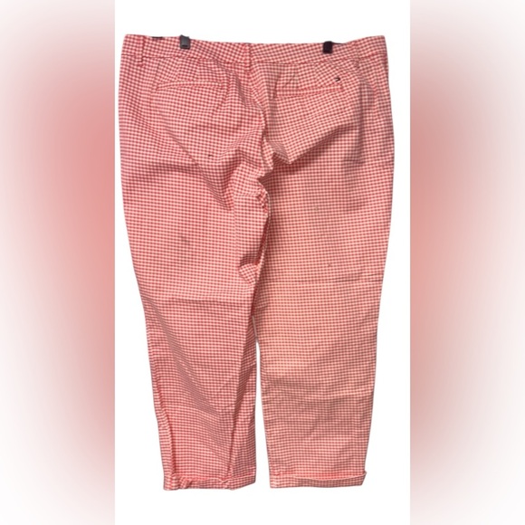TOMMY  HILFIGER. ORANGE  Gingham Pants - Picture 2 of 6